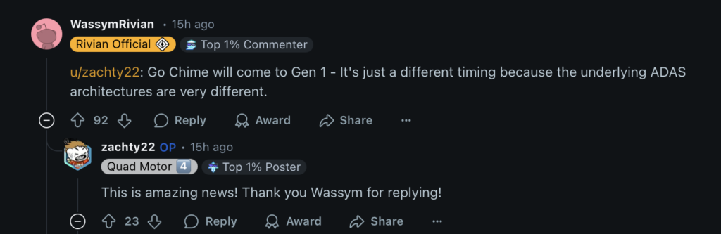 Wassym confirms that Go Chime will come to Gen 1